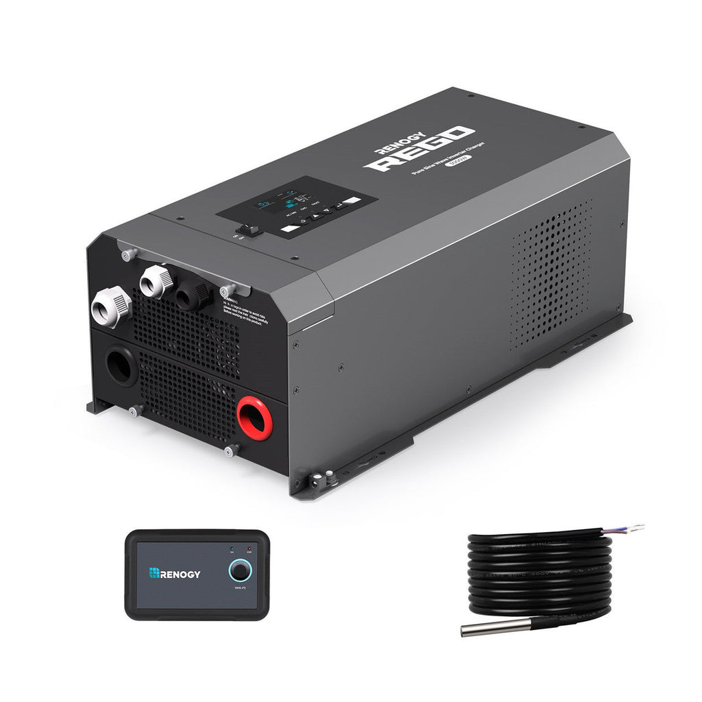Renogy REGO 12V 3000W Pure Sine Wave Inverter Charger with LCD Display-0