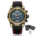 MEGIR Fashion Sports Watches for Men Luxury Quartz Casual Wristwatch Silicone Strap Man Chronograph Clock Relogio Masculino 2045-16