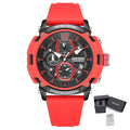 MEGIR Fashion Military Watch for Men Silicone Strap Sport Quartz Chronograph Waterproof Male Clock Wristwatch Reloj Hombre 2208-16