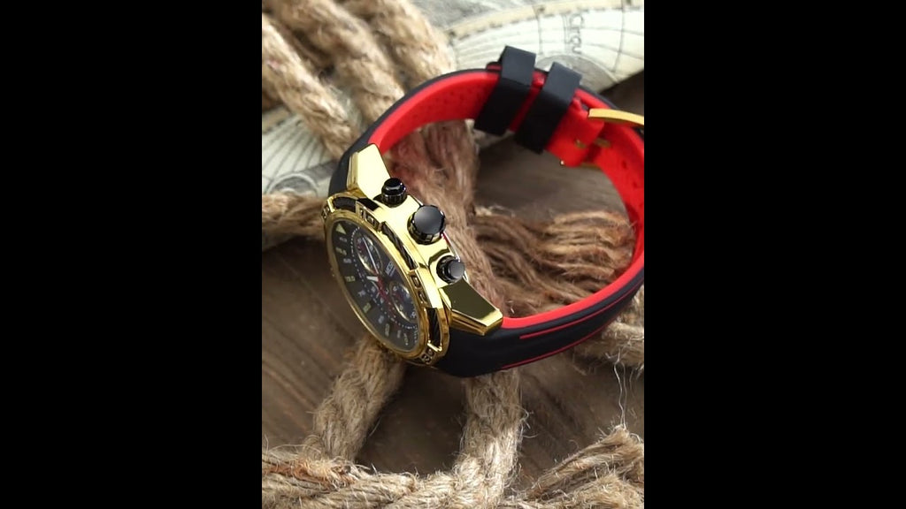 MEGIR Fashion Sports Watches for Men Luxury Quartz Casual Wristwatch Silicone Strap Man Chronograph Clock Relogio Masculino 2045-15