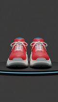 Signal Red Chunky Sneakers