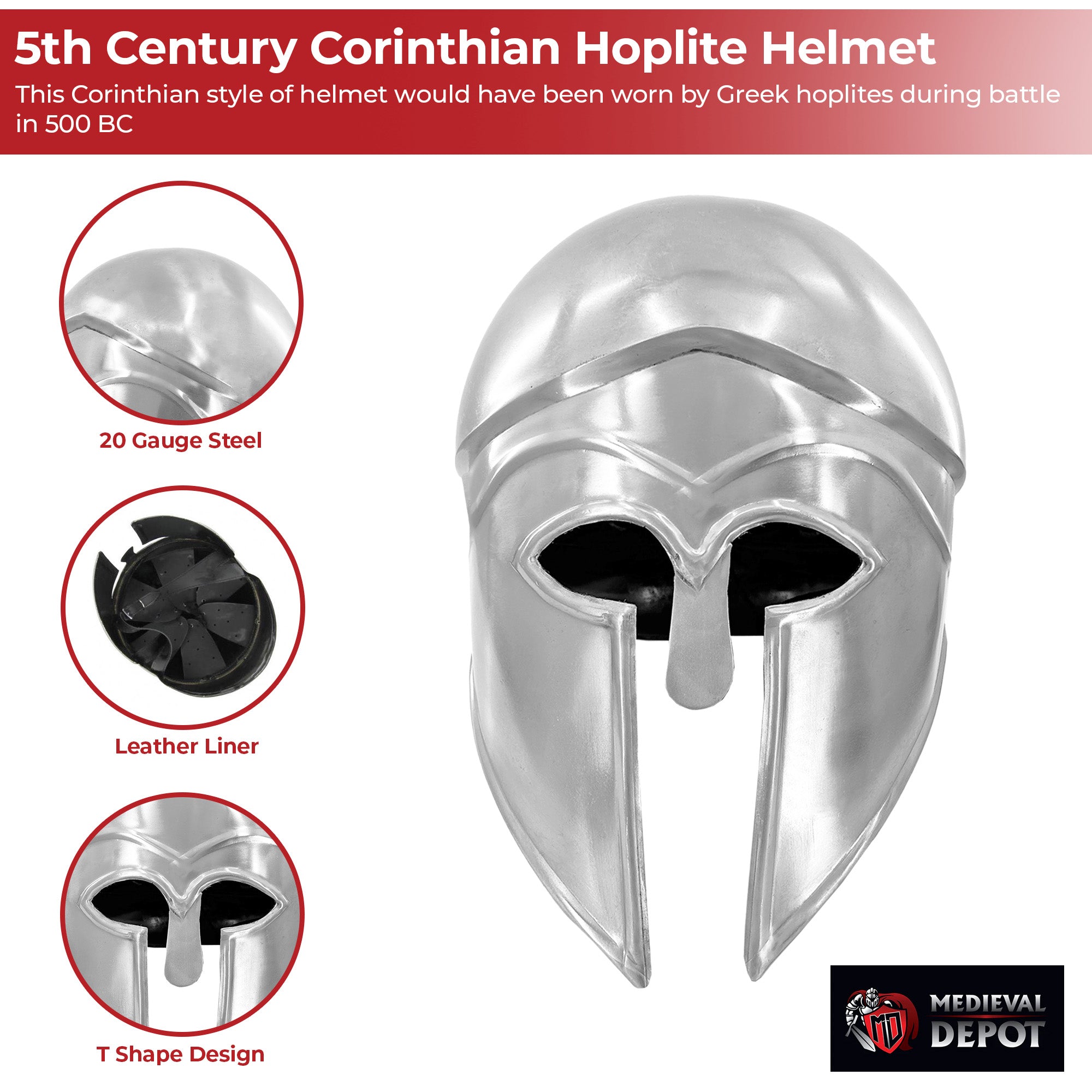 5th Century 20g Corinthian Hoplite Helmet-2