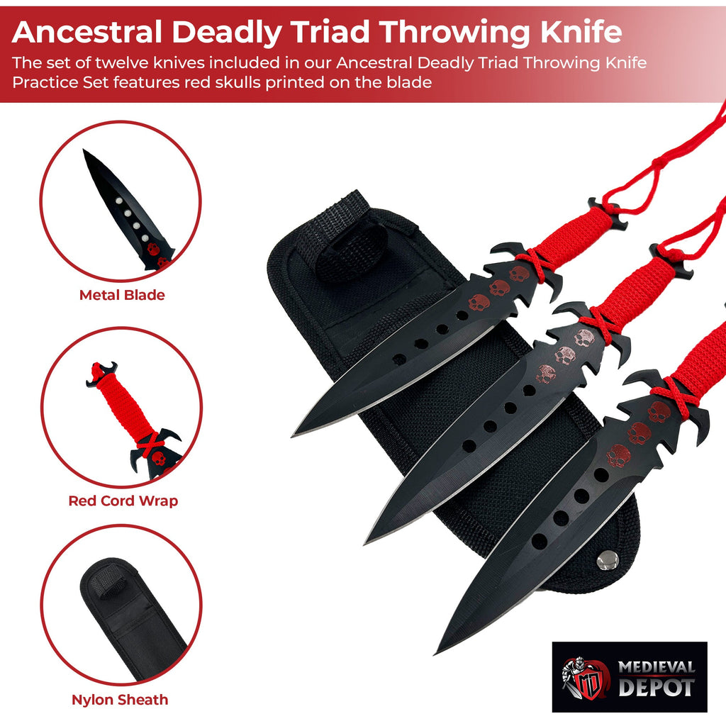 Ancestral Deadly Triad Throwing Twelve Knife Set-2