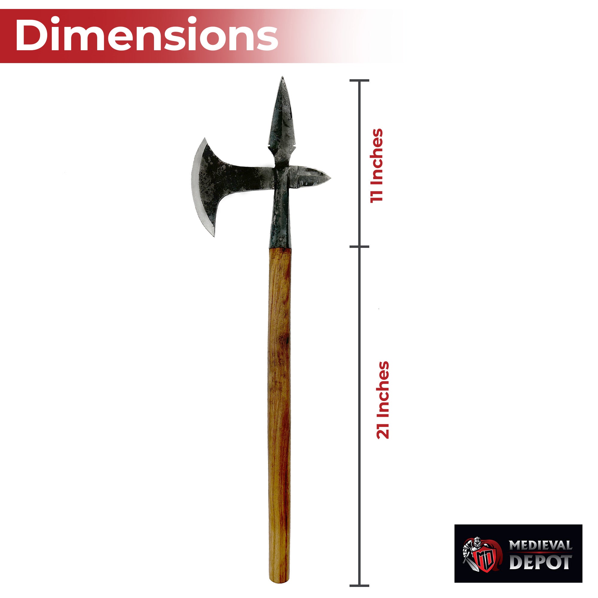 Elite Medieval Cavalry Hand Forged Battle Axe-1