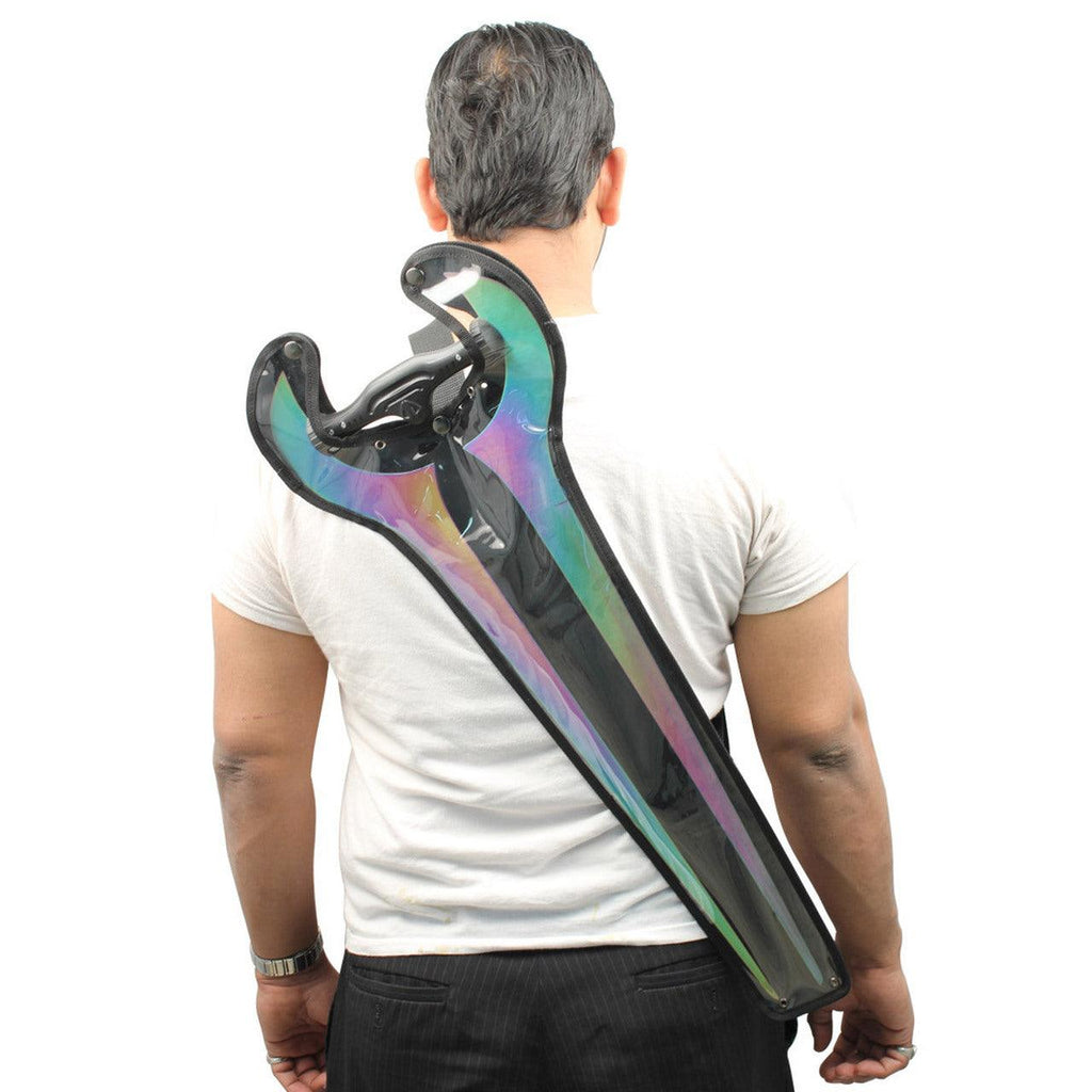 Titanium Color Forked Metal Sword Sheath-3