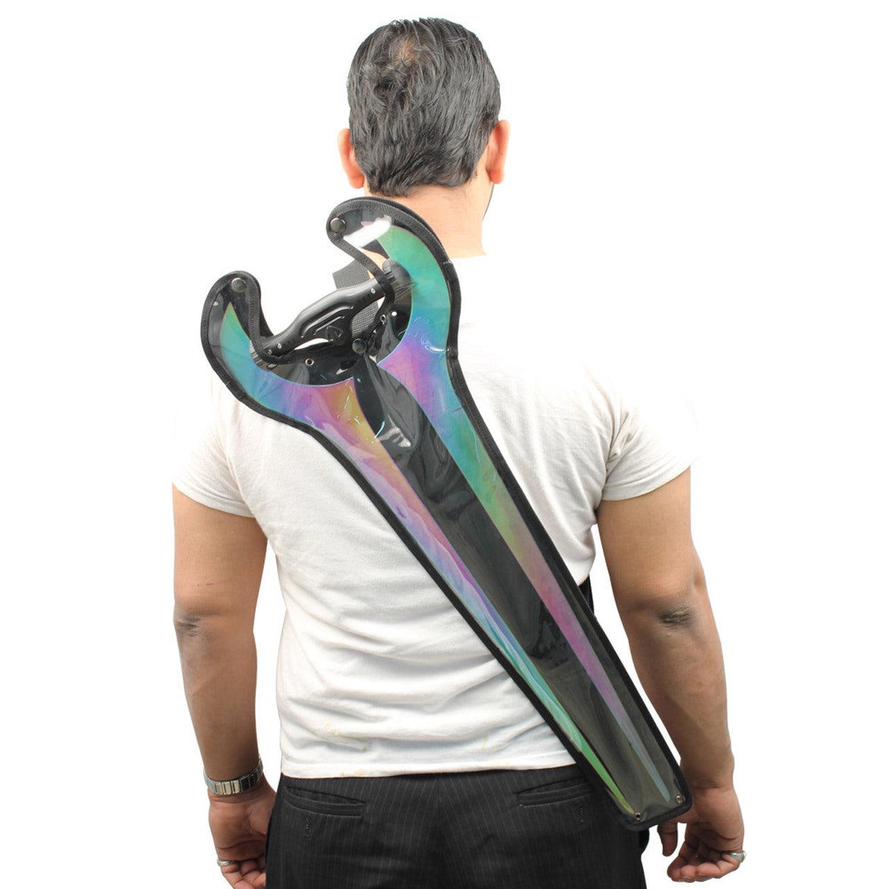 Titanium Color Forked Metal Sword Sheath-3
