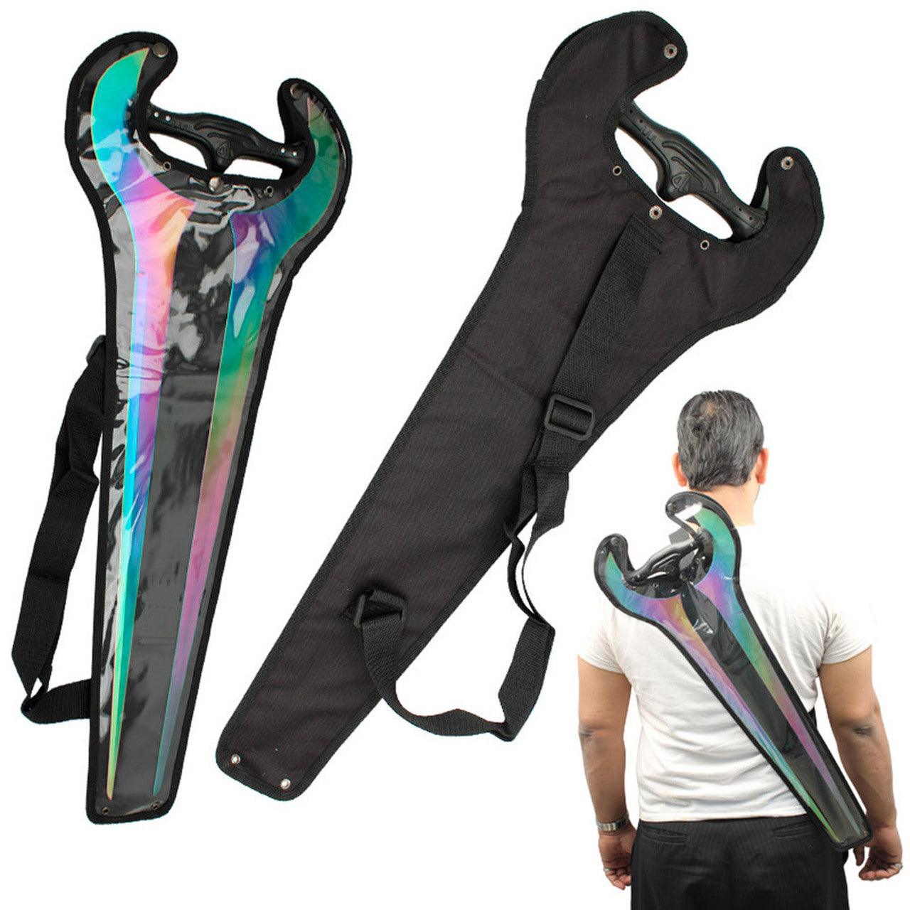 Titanium Color Forked Metal Sword Sheath-0