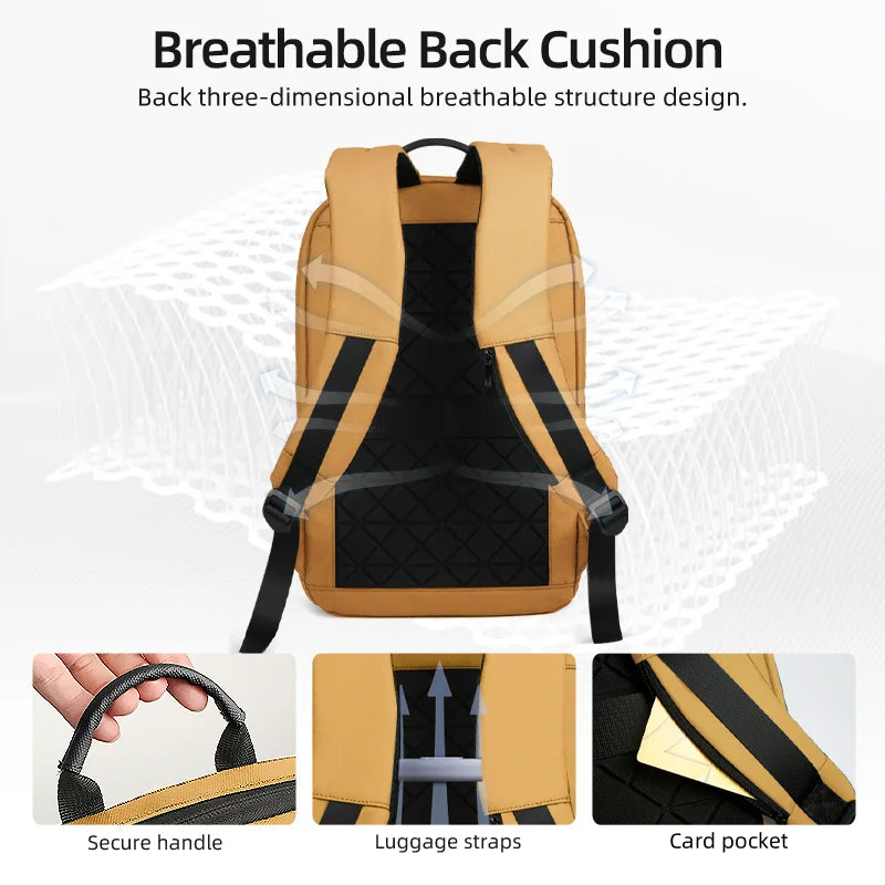 15.6-Inch Thin Laptop Backpack Yellow-2