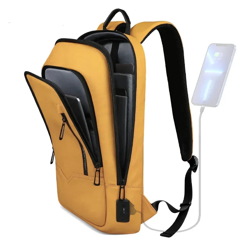 15.6-Inch Thin Laptop Backpack Yellow-0