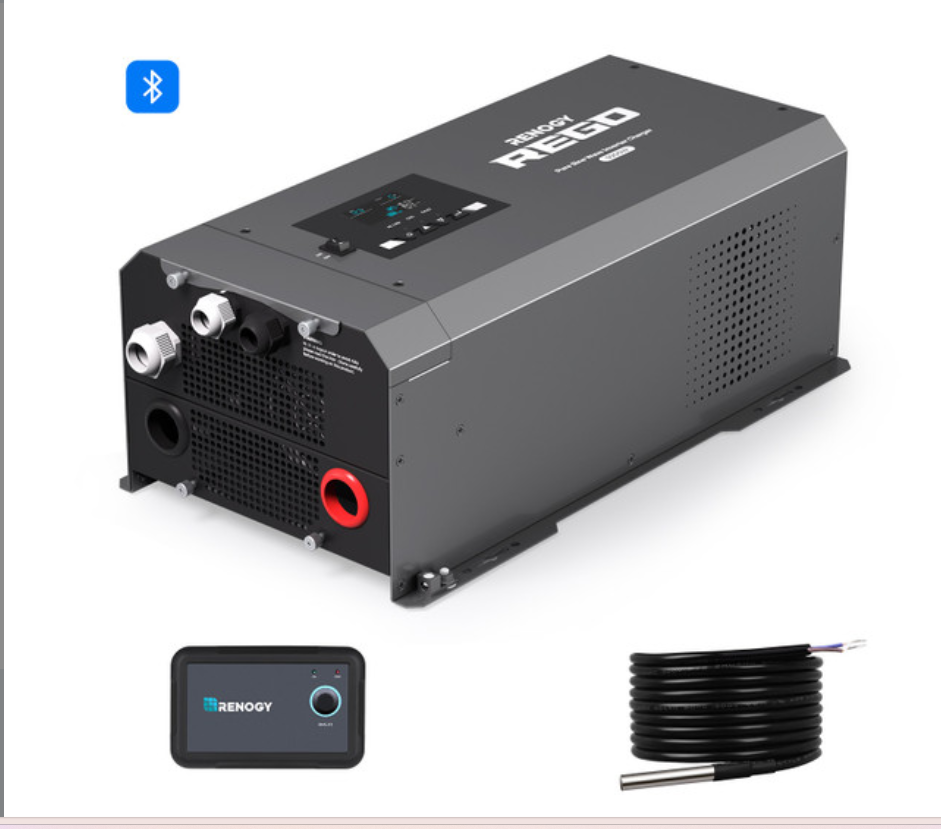 Renogy REGO 12V 3000W Pure Sine Wave Inverter Charger with LCD Display-2