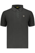 BLAUER APPAREL MEN'S SHORT-SLEEVE POLO SHIRT, BLACK