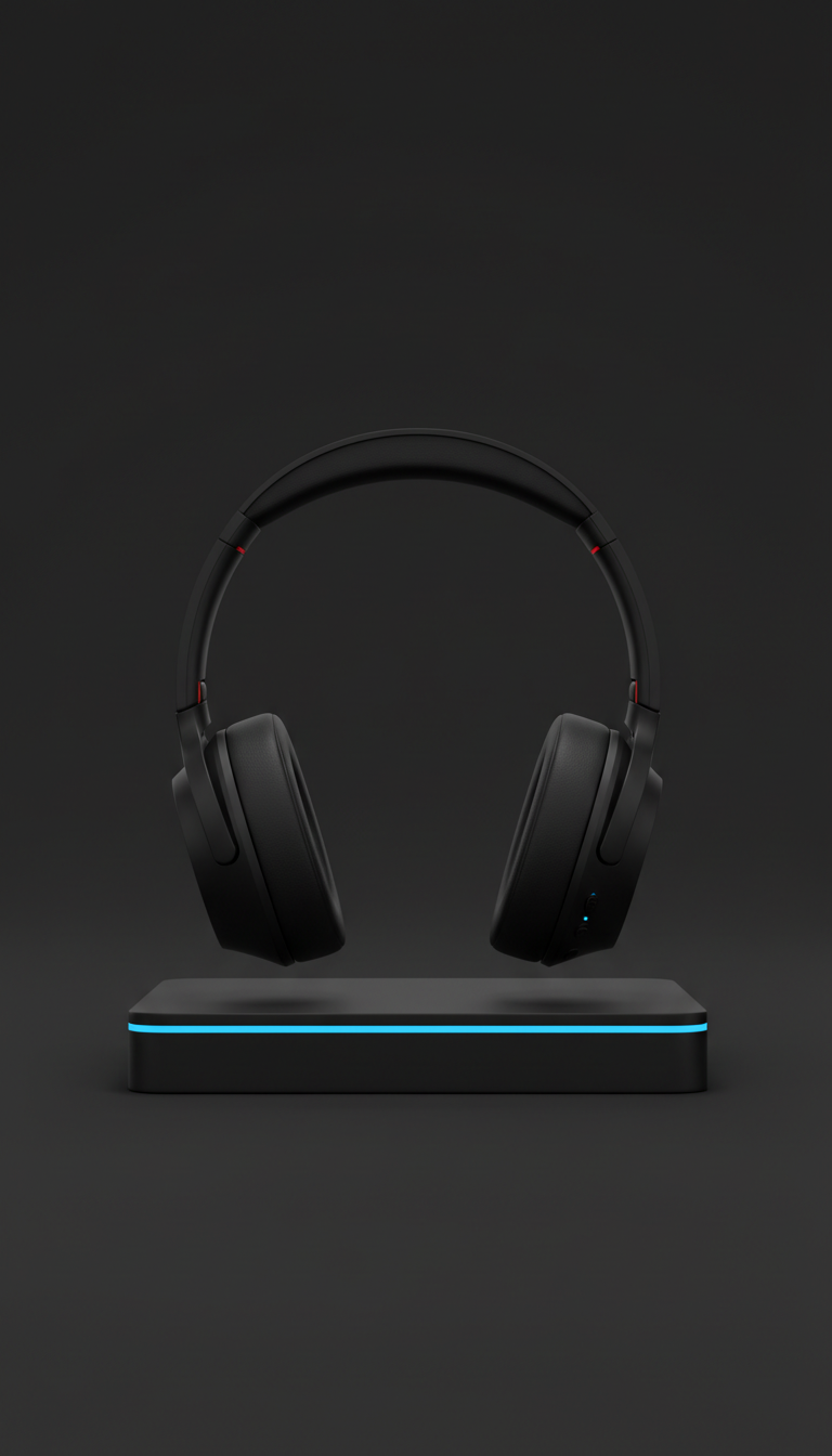Matte Black Wireless Headphones