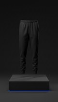 Matte Black Joggers With Tapered Leg
