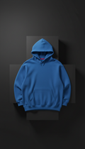 Electric Blue Relaxed-Fit Hoodie