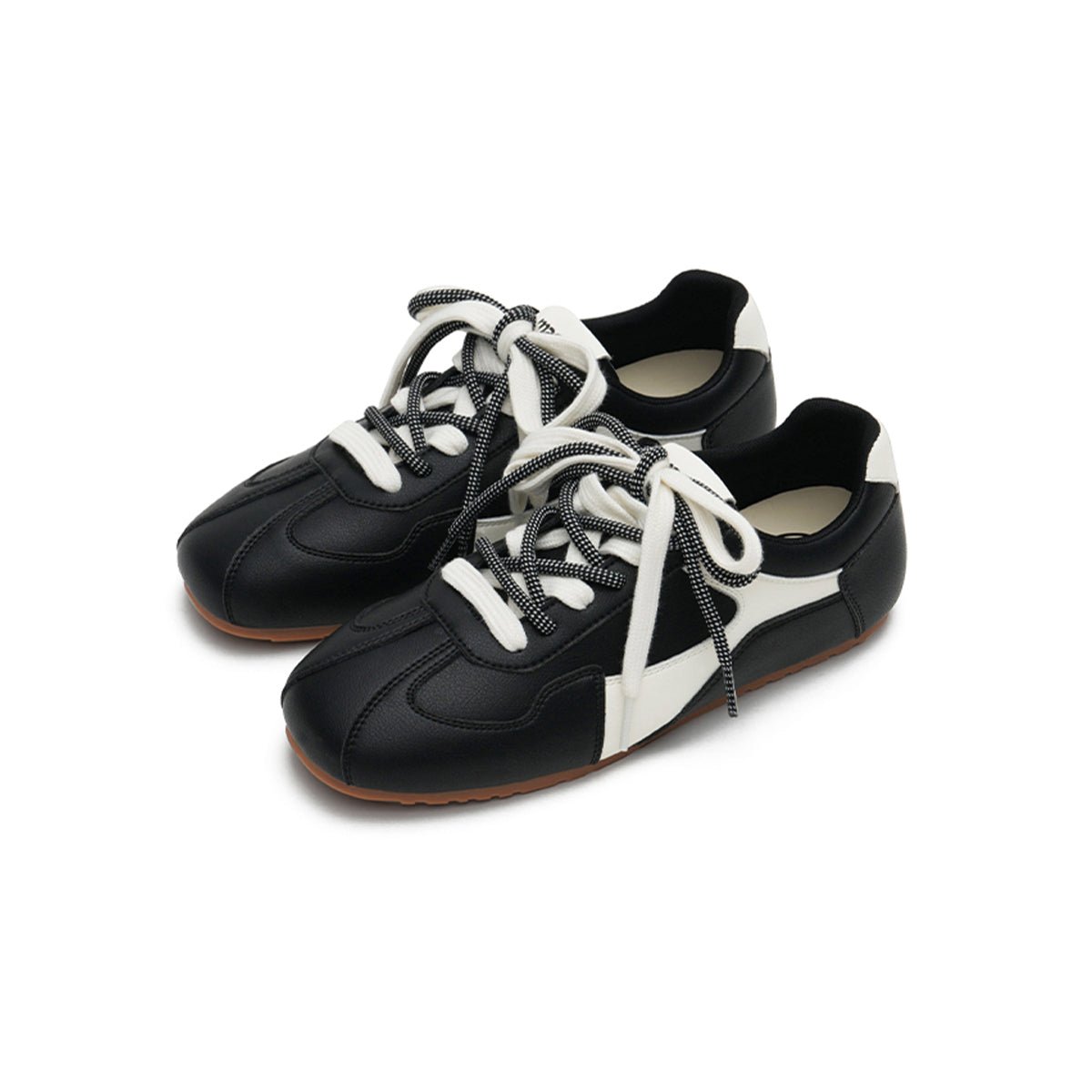 Women's Dual Lace GAT Flat Sneakers – Retro Minimalist Trainer Shoes-1