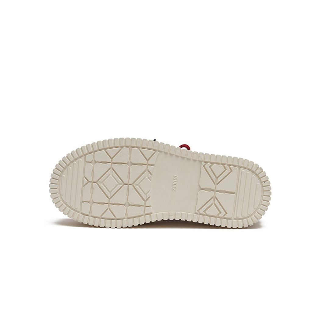 Women's Platform Canvas Sneakers – Double Stripe Chunky Shoes-4